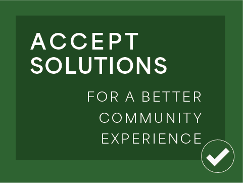 Accept Solutions for a Better Community Experience!