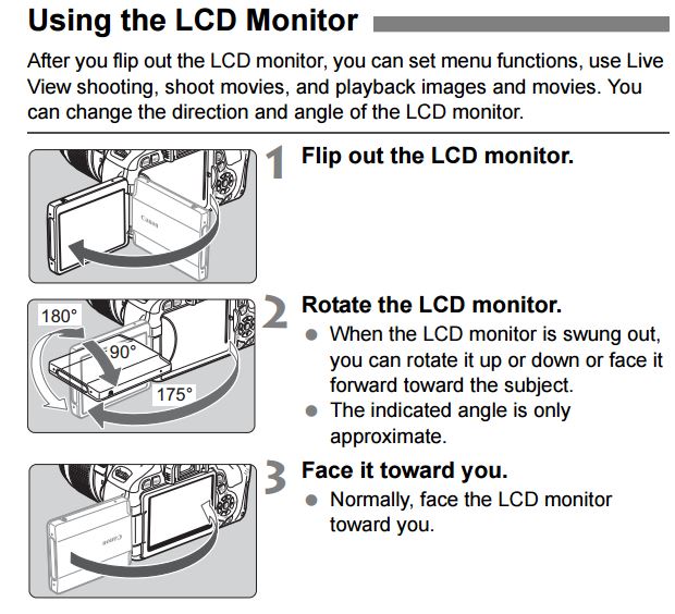 T3i / 600d LCD upside down Canon Community