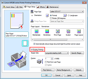 how to print double sided on windows