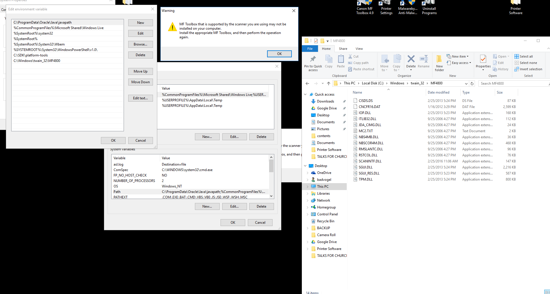 Solved MF Toolbox doesn't work on Windows 10 Page 34 Canon Community
