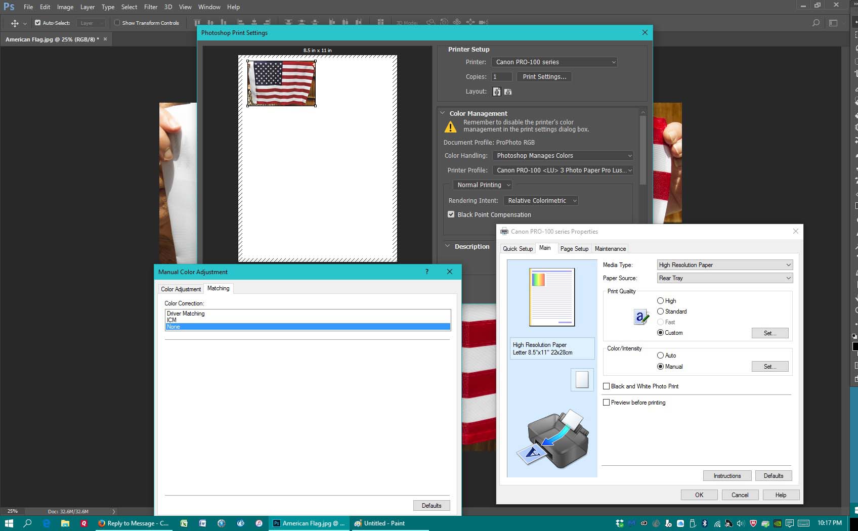 how do I calibrate my canon pixma pro 100 to match... Page 5 Canon