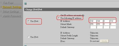 Canon Network Setting