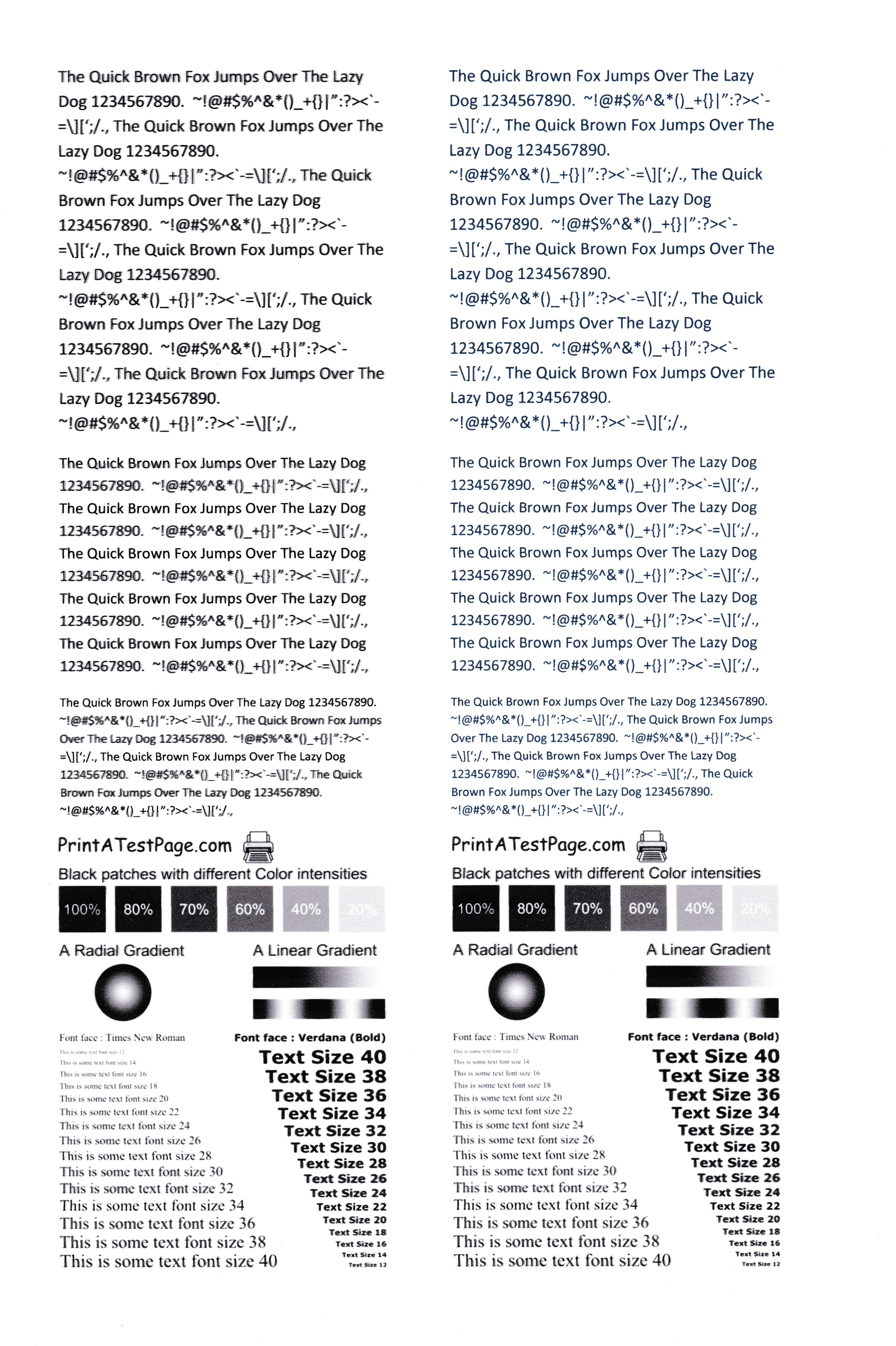 My printer started printing "shadow/double" letter... Canon Community