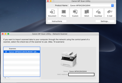 Mf scan utility не видит сканер по сети