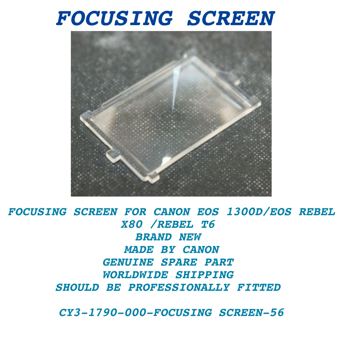 Focusing Screen Part Canon EOS Rebel T6i Digital Camera Viewfinder View Finder 