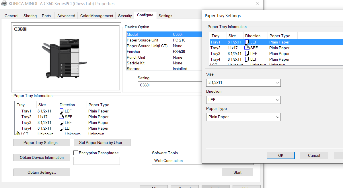 Paper Size and Type Settings