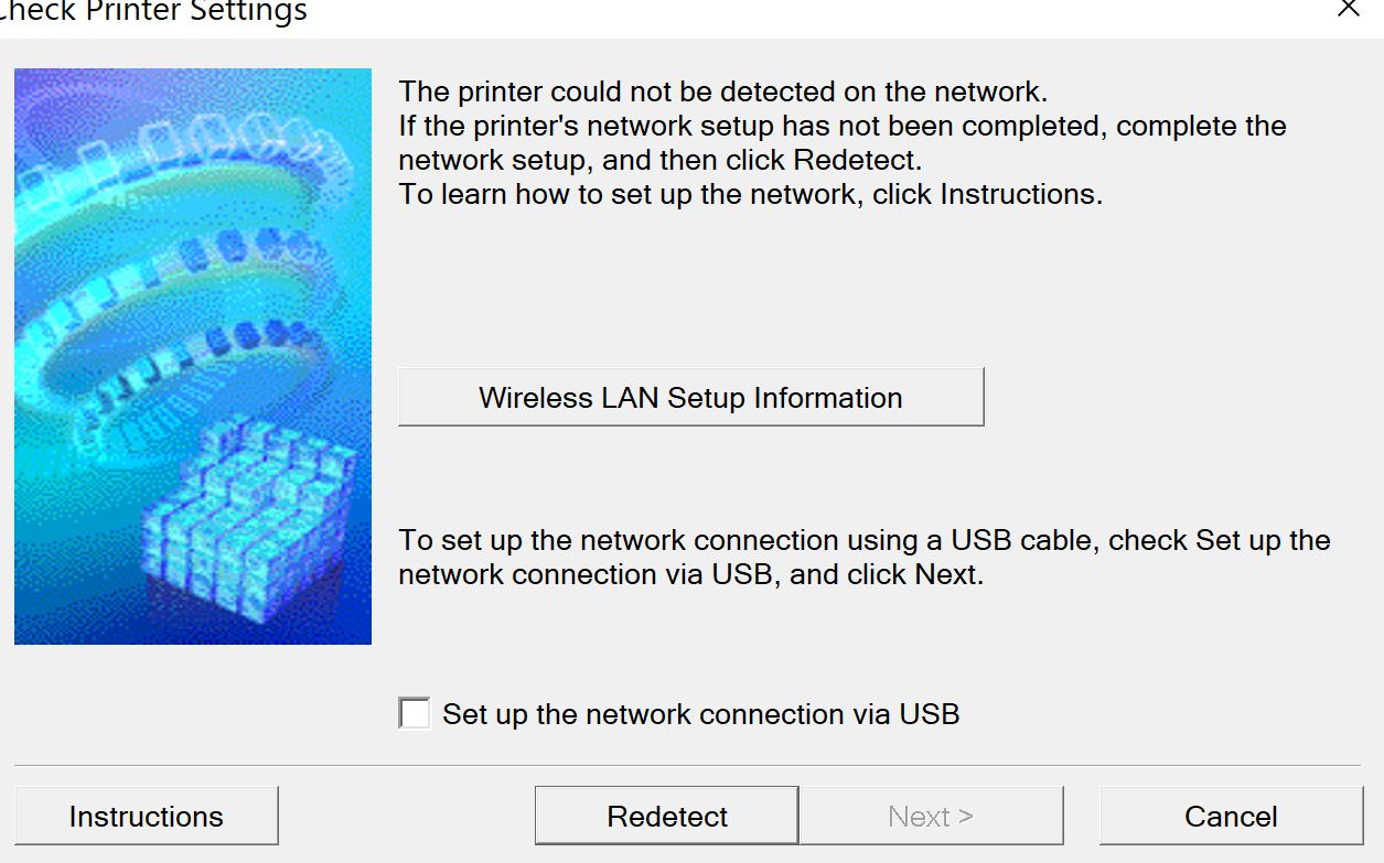 Solved MX 922 "printer could not be detected on the netwo... Canon