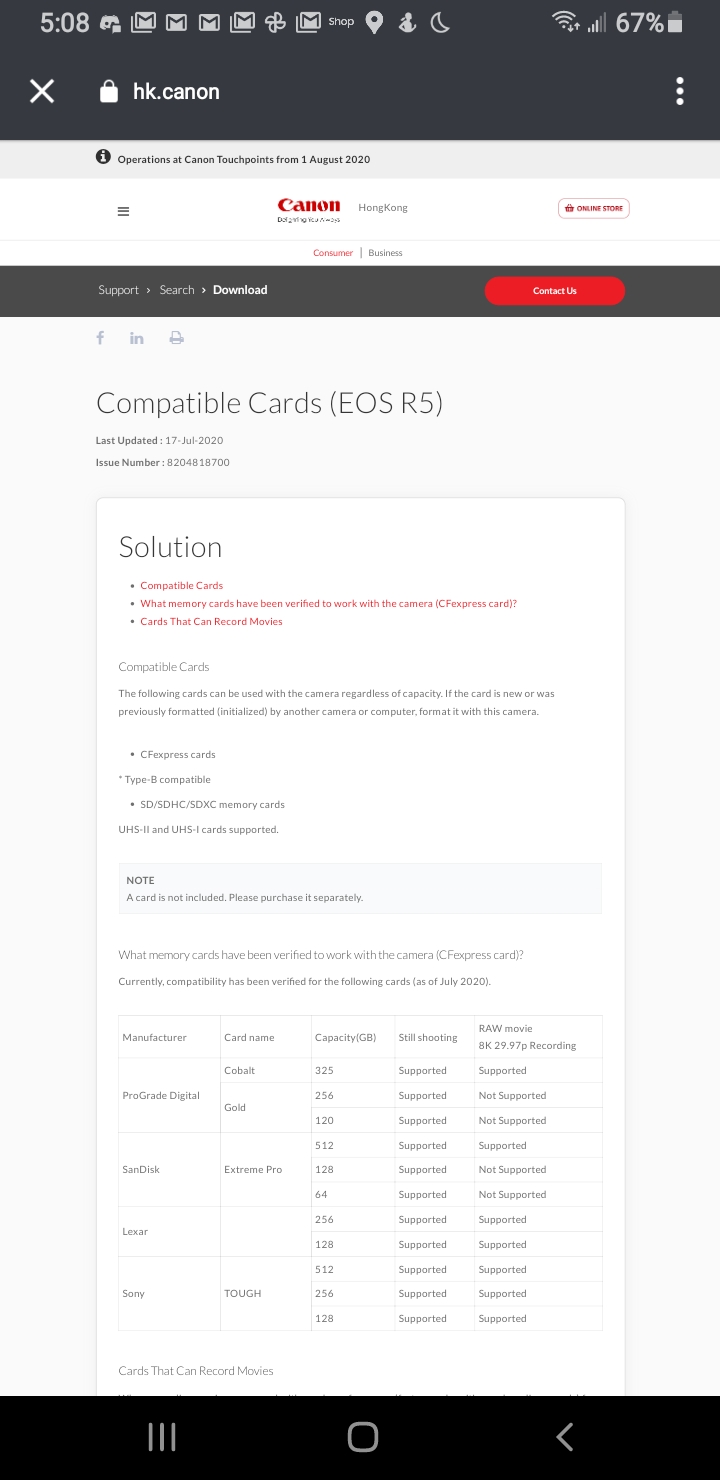 Solved R5 CFexress & SD Cards Canon Community