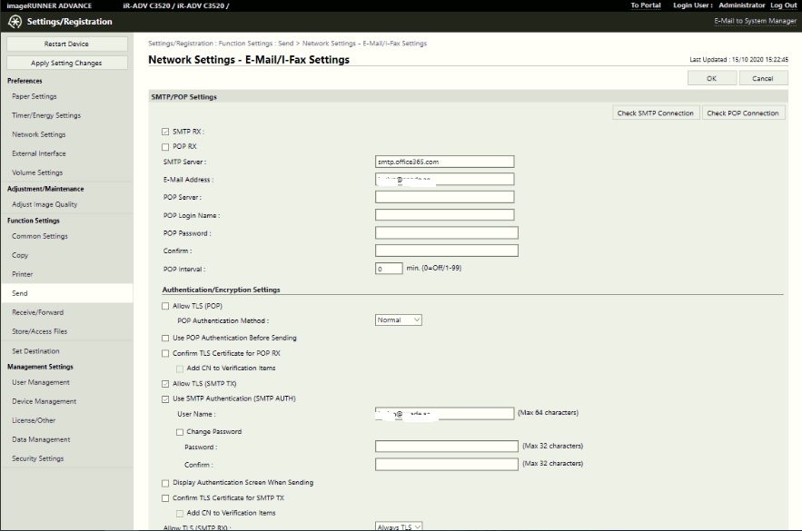 Scan to email with Office 365 - Page 2 - Canon Community