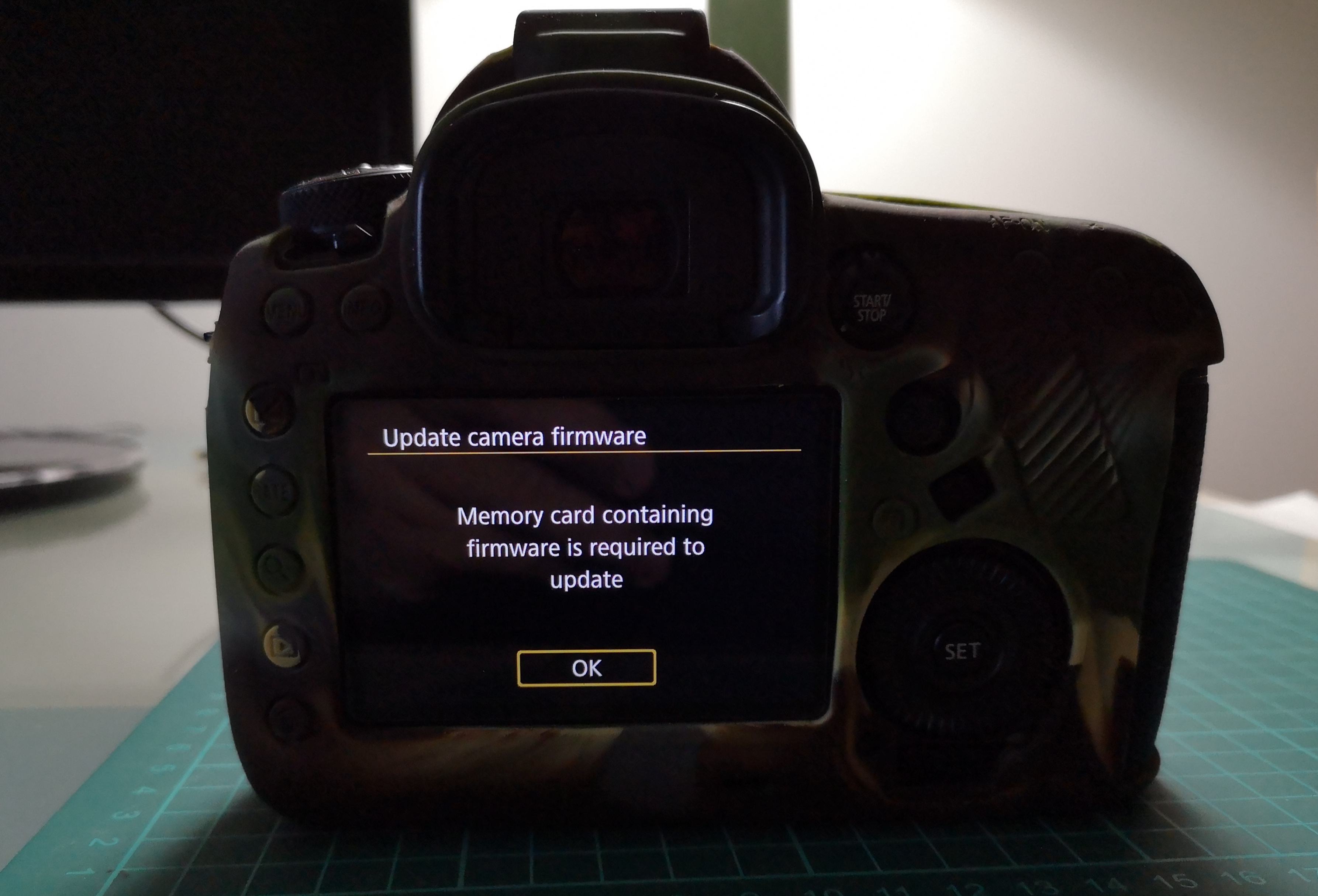 Solved EOS 6D Memory card containing firmware is required... Canon