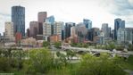 June 2011 Calgary Skyline Viewed From the North Bank of the Bow River
