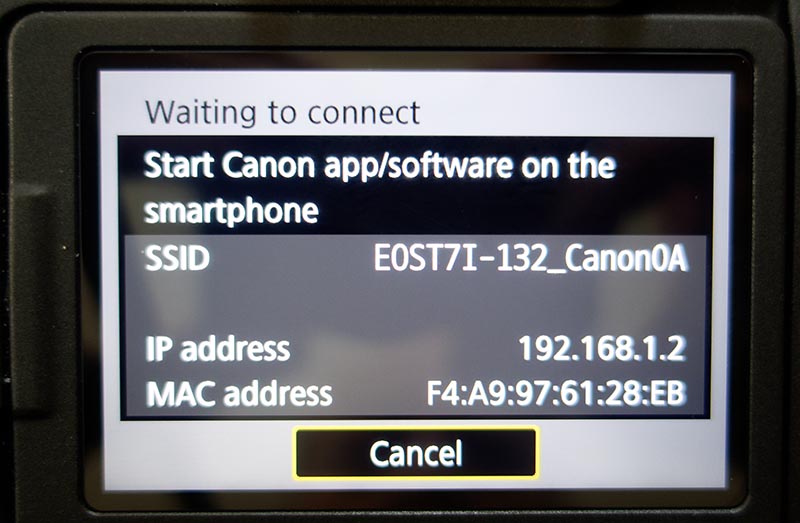 Canon 800d best sale wifi connection