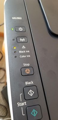Printer Power Button Pressed