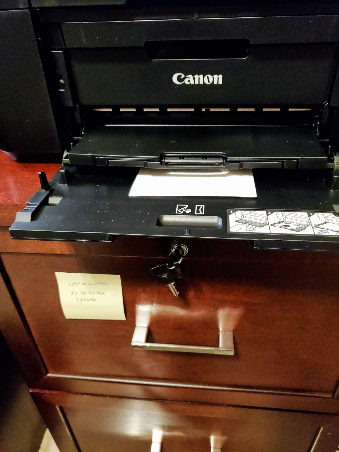 canon TR4520 error 1003 load paper showing paper tray half sized.png