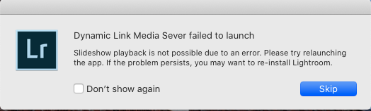 Dynamic Link Media Serve failed to launch