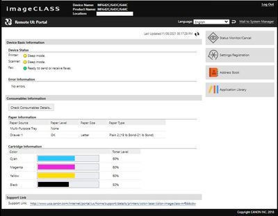 imageClass toner levels