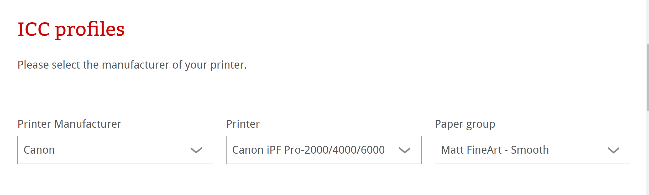 Where to find and download Canon paper icc profile... Canon Community