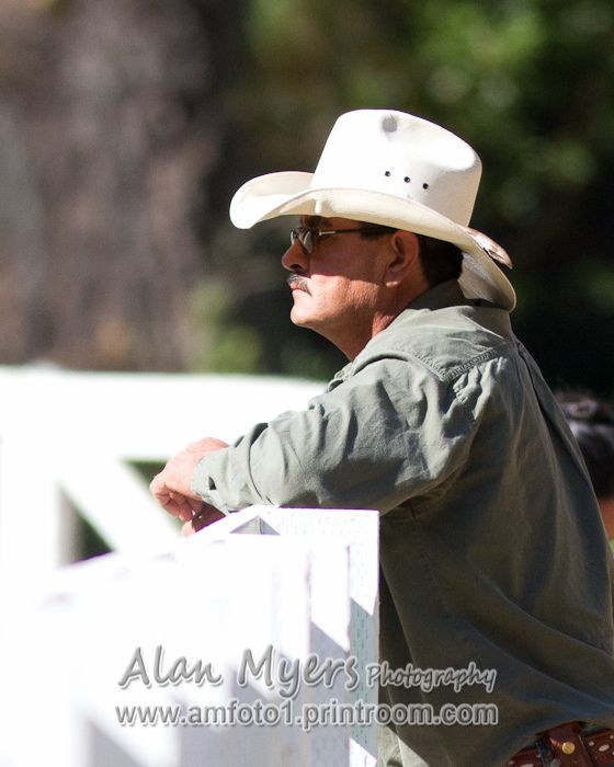 Spectator at horse show