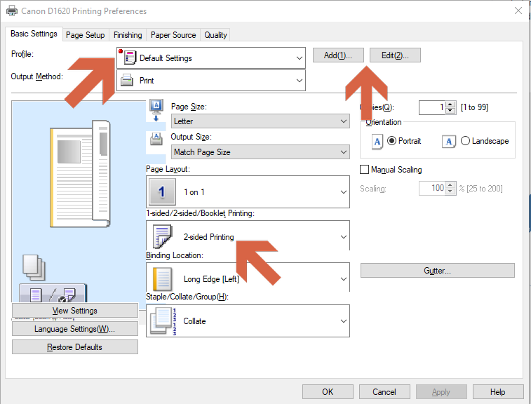 Very confusing Printer Preferences settings on a C... - Canon Community