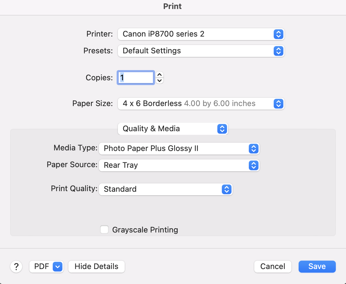 Solved: PIXMA IP8720 Truly Neutral Black and White Prints?... - Canon ...