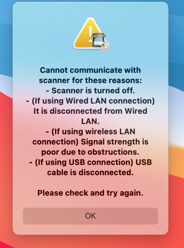 MG2520 cannot communicate with scanner Canon Community