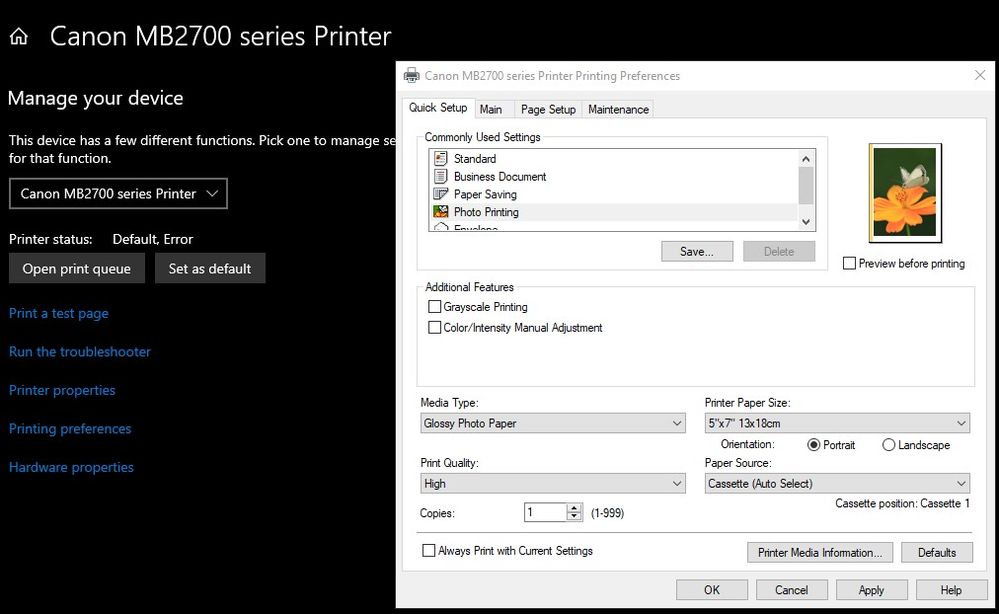 I don't see borderless printing in here..
