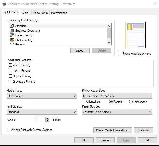 MAXIFY MB2720 Borderless Photos - Canon Community