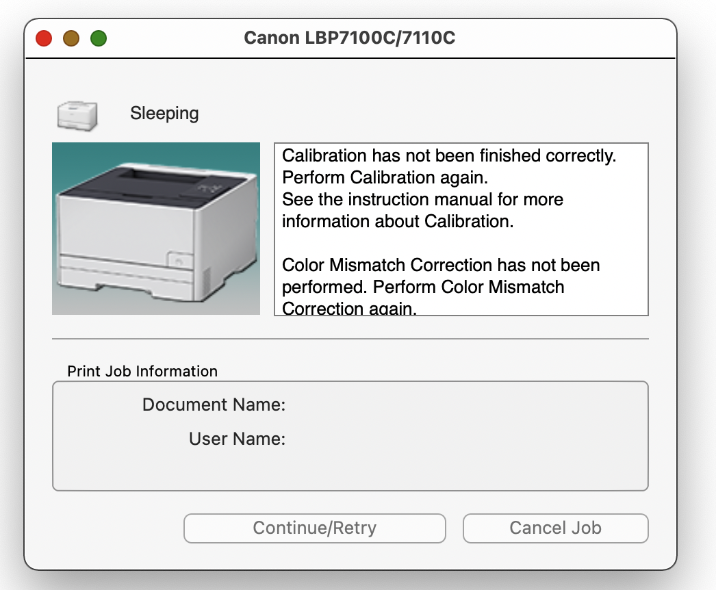 ImageClass LBP7110CW Calibration on a Mac Canon Community