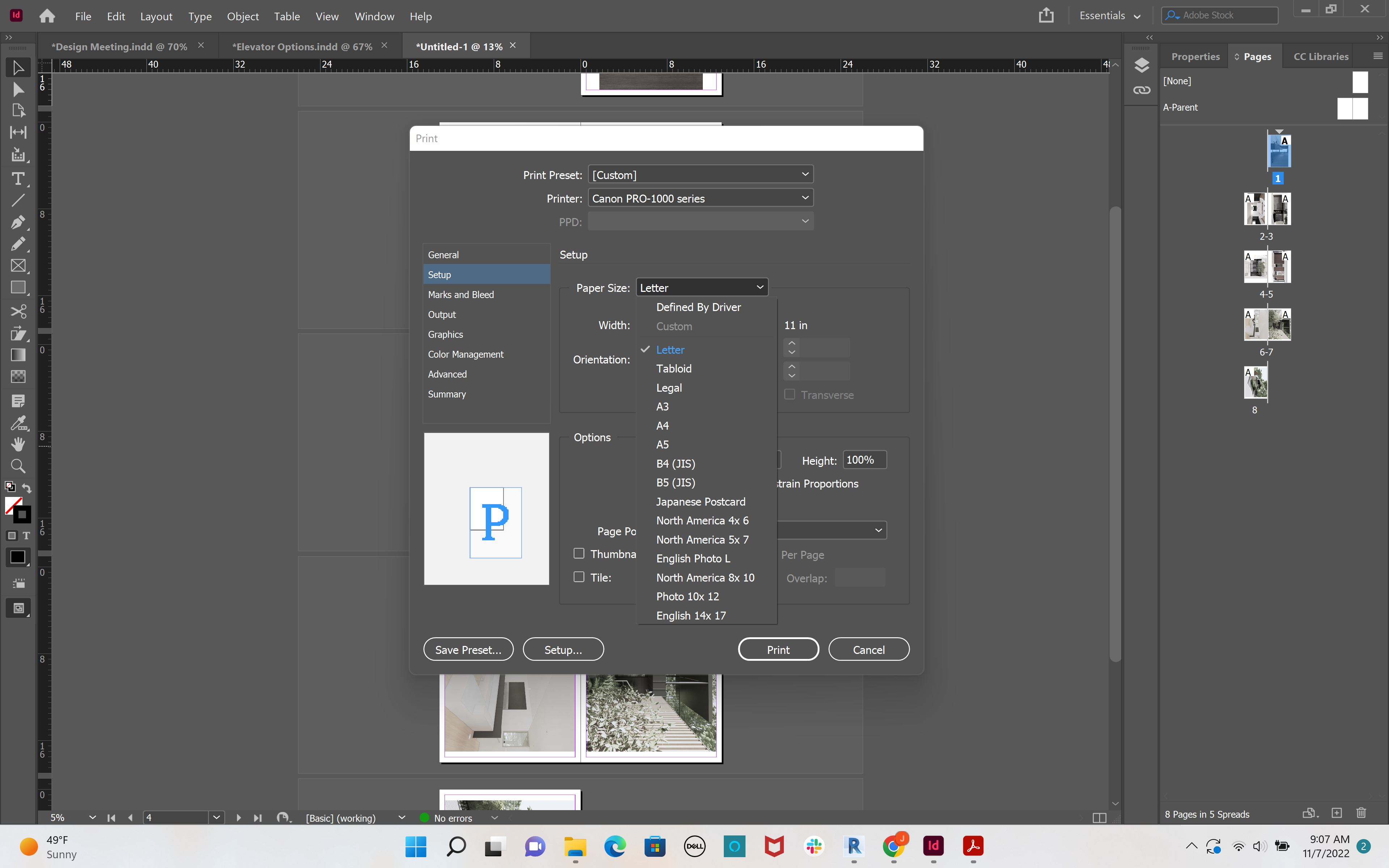 Solved PIXMA PRO100 custom paper size Canon Community