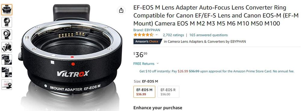 Solved: What adapter do I need my EF-M 18-150mm on an - Canon Community