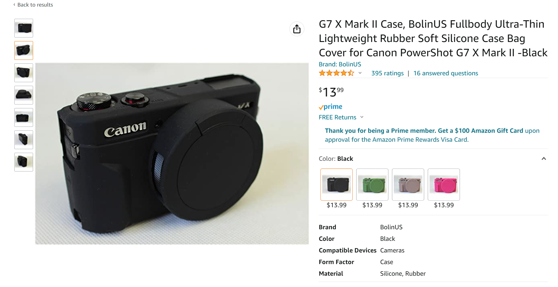  G7X Mark II Case G7X Mark III Case G7X Camera Silicone Case  Ultra-Thin Lightweight Rubber Soft Silicone Case Bag Cover for Canon  PowerShot G7X G7X Mark II G7X Mark III+