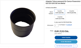 58mm lens adapter for G10