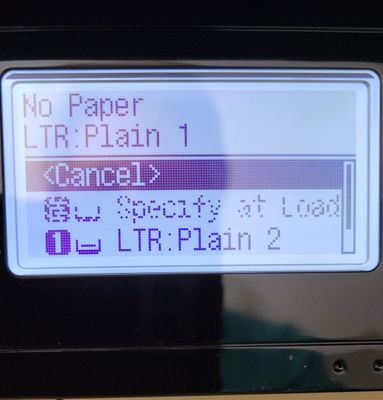 HP Printers - An 'Out of Paper' error displays, printer does not