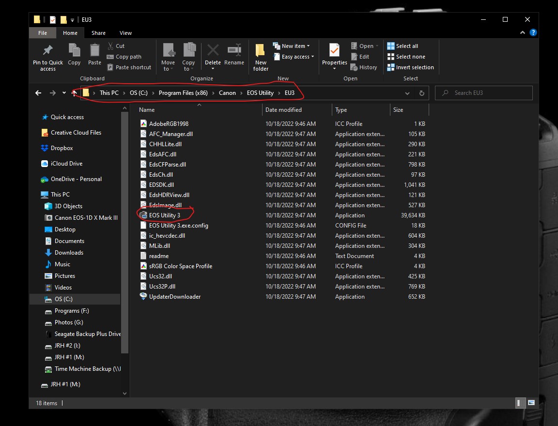 Solved EOS Utility 3.16.10 not recognizing camera Canon Community