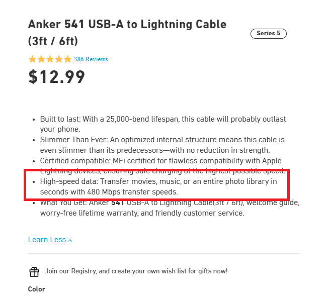 Anker 541 USB-A to Lightning Cable (3 ft / 6 ft) - Anker US