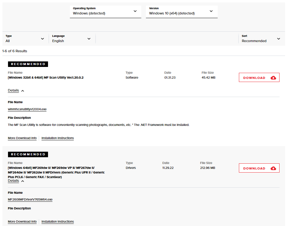 imageclass MF264dw II MF Scan Utility not work on Canon Community