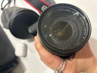 dslr camera lens glass broken