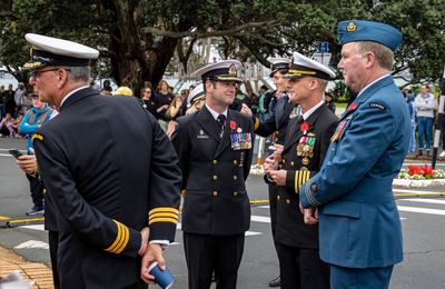 Scrambled eggs and gold braid: our allies from the UK, US and Canada attend. 47mm, f/6.3, 1/320sec, ISO-320