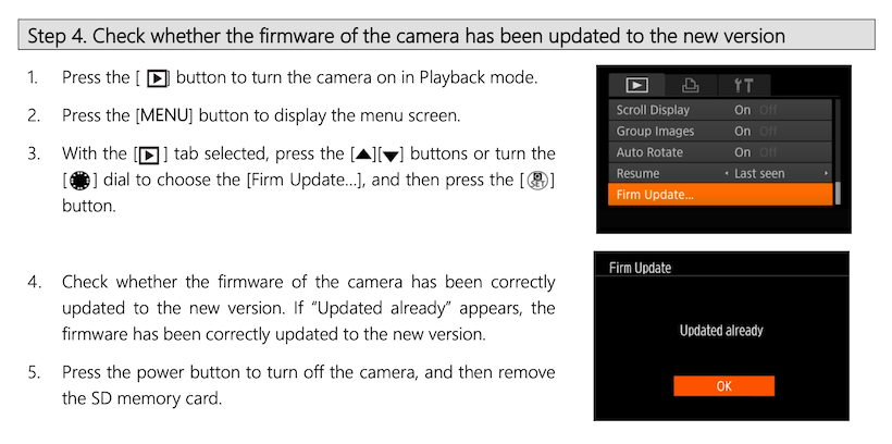 PowerShot ELPH 360HS Firmware Version