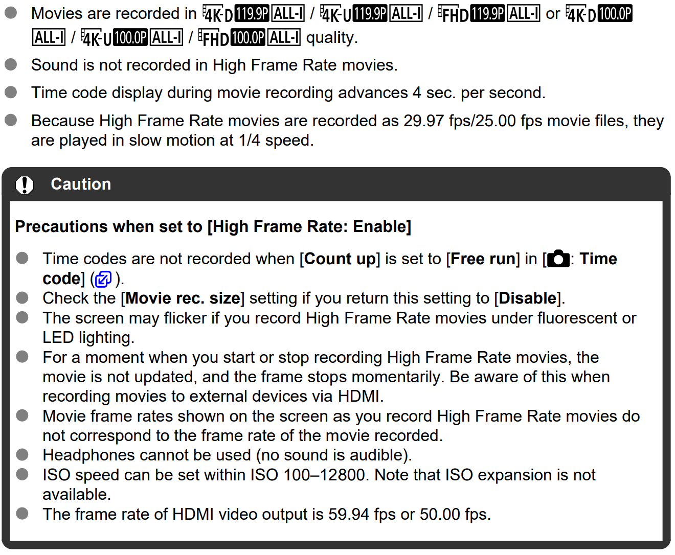 Re Canon R5, ALLI and FPS Canon Community