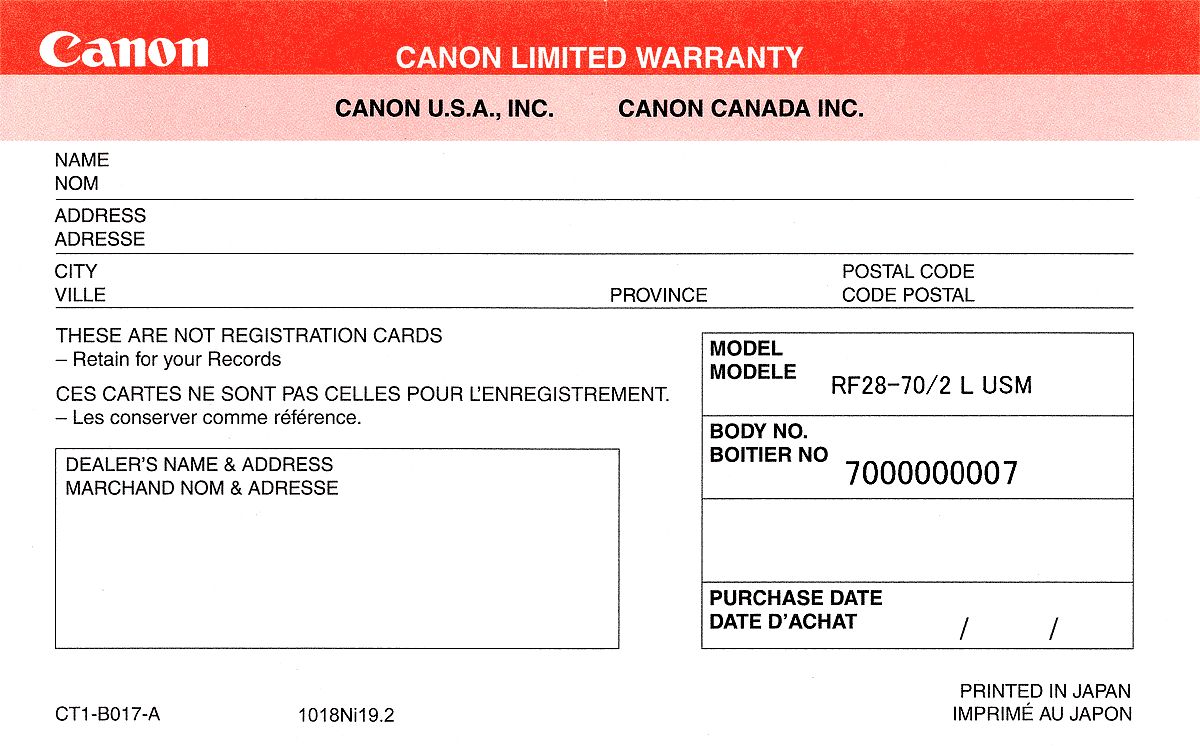Re EOS R7 SERIAL NOT VALID?! Canon Community