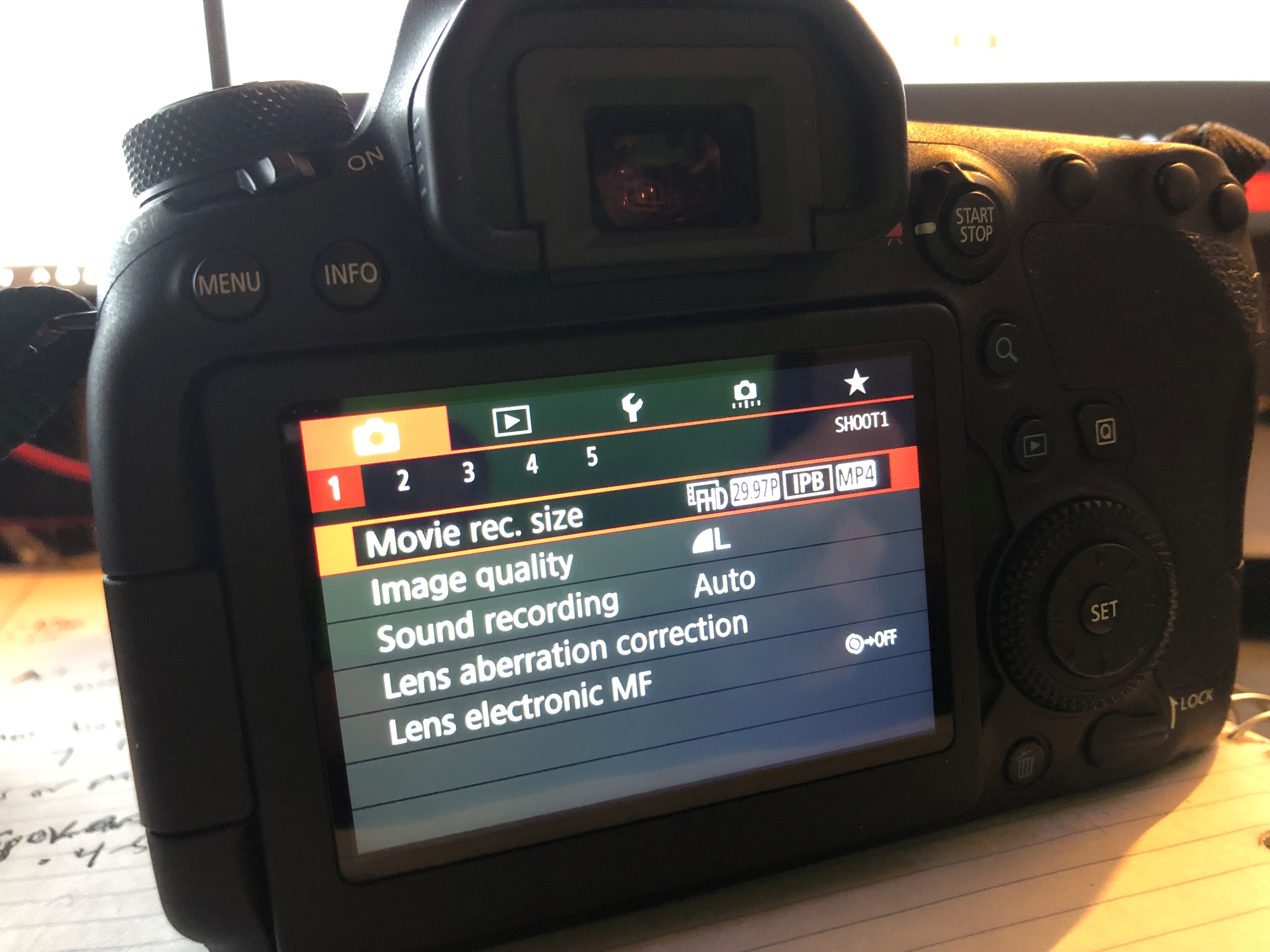 Solved Missing Video Setting Options! Canon EOS 6D Mark I... Canon