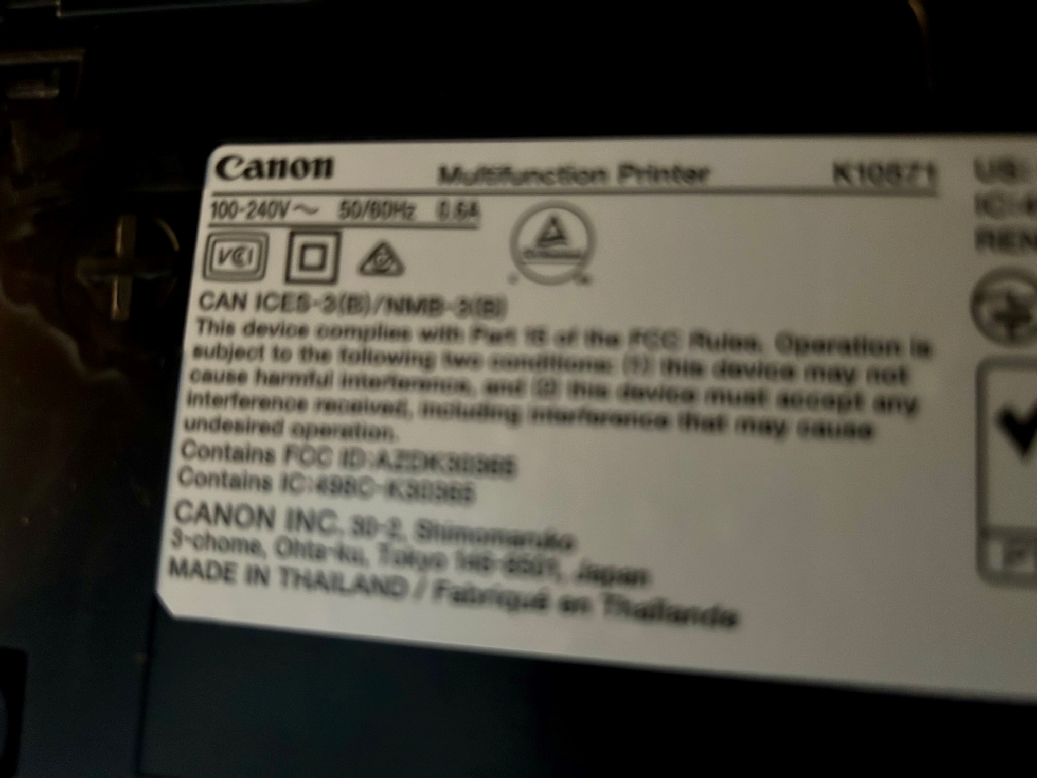 PIXMA TS6420a Compatibility with 230V/50Hz Power Canon Community