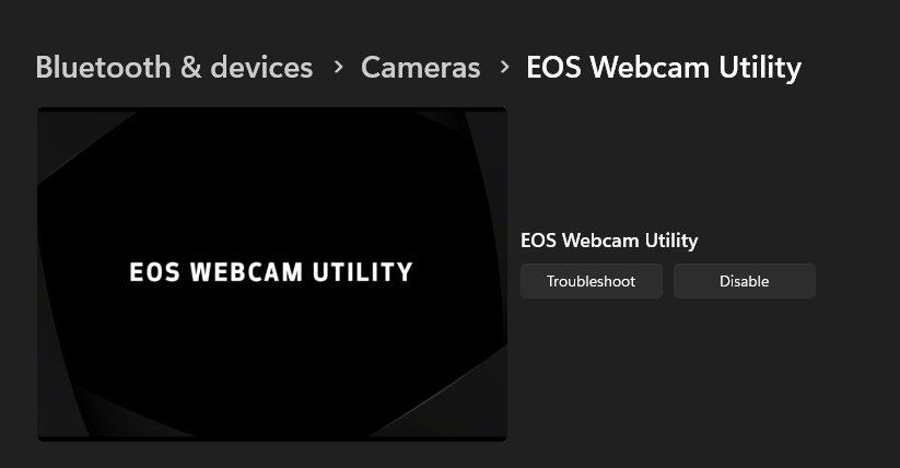 EOS Webcam Utility  Canon U.S.A., Inc.