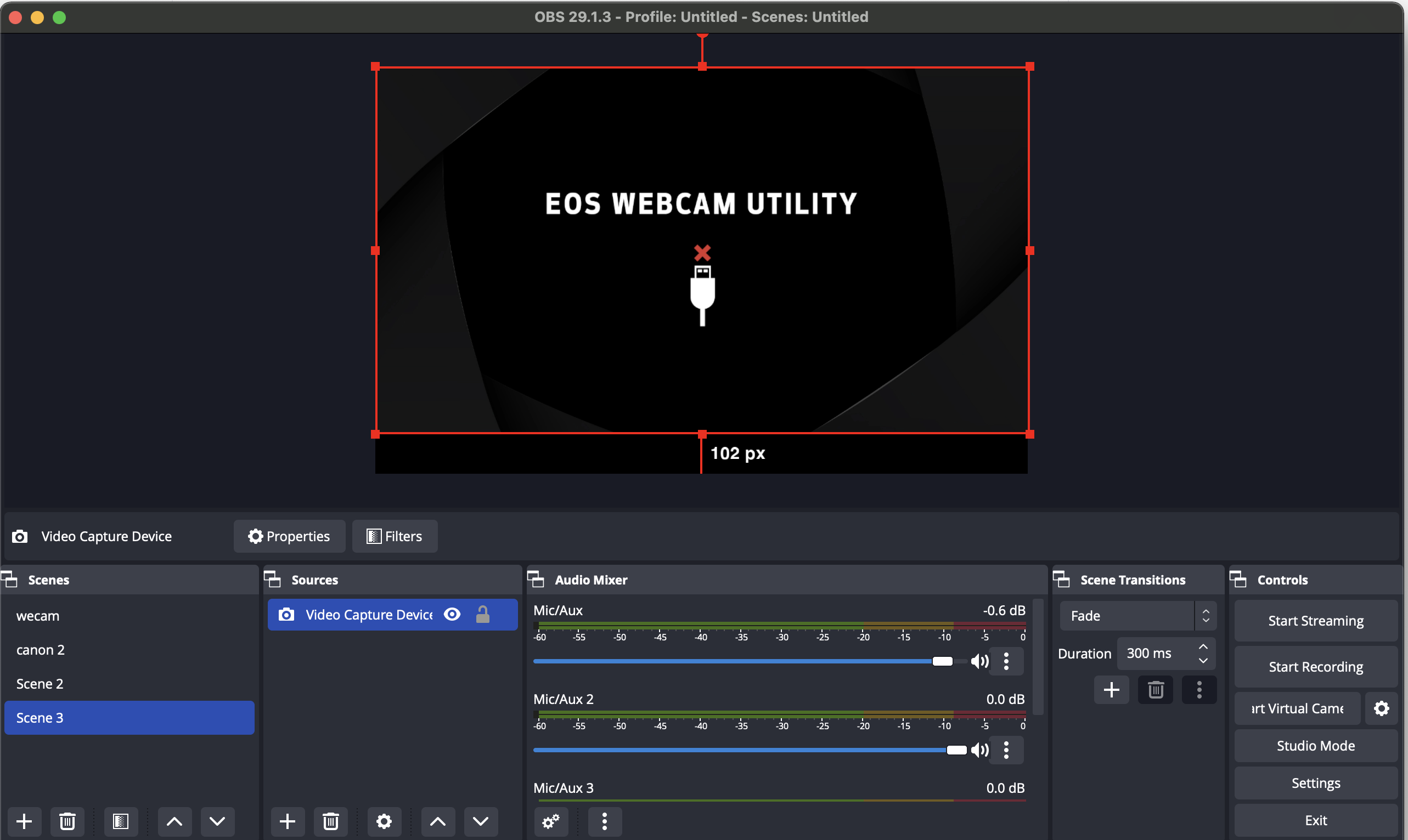 canon eos utility doesn't recognize camera