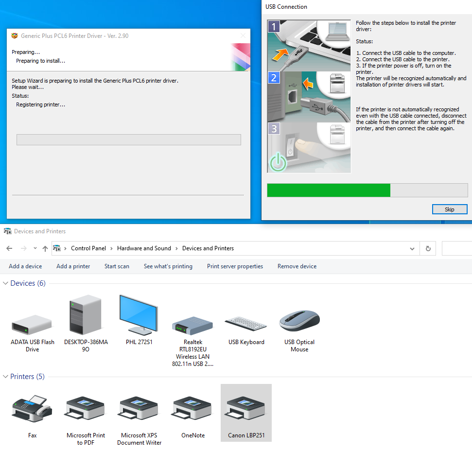 imageCLASS LBP251dw problems detecting printer and... Canon Community