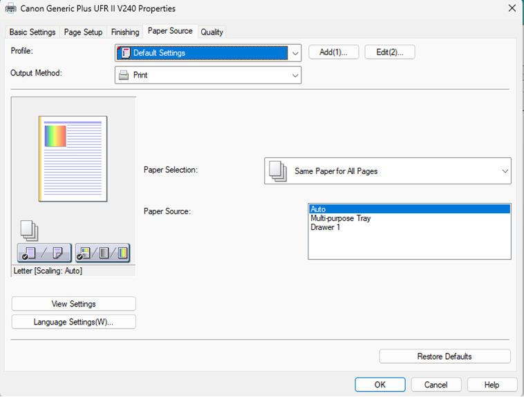 imageCLASS MF644Cdw How do I change the paper type... - Canon Community