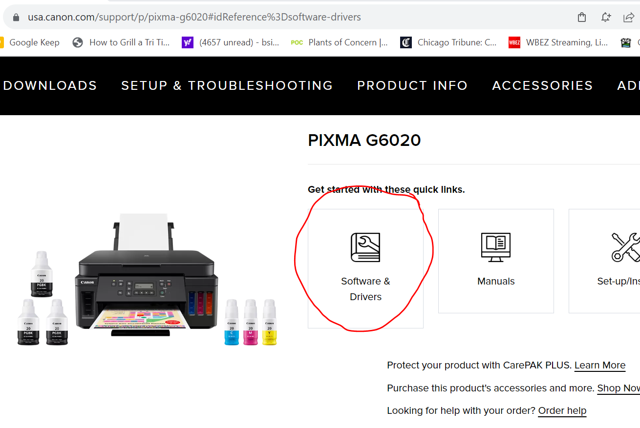 canon g6020 printer driver download