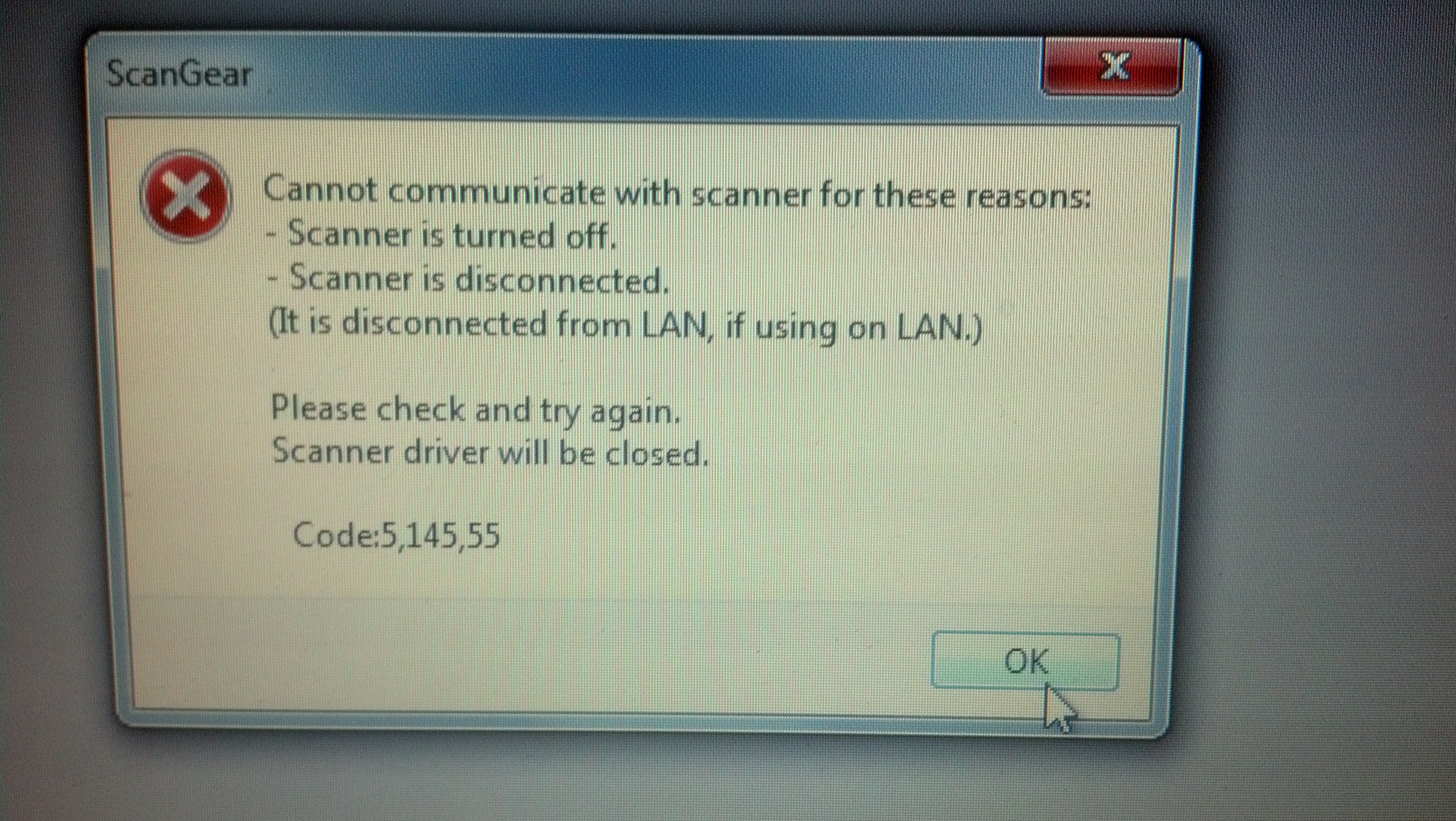 MX870 Scanning Issues Will Not Communicate Canon Community