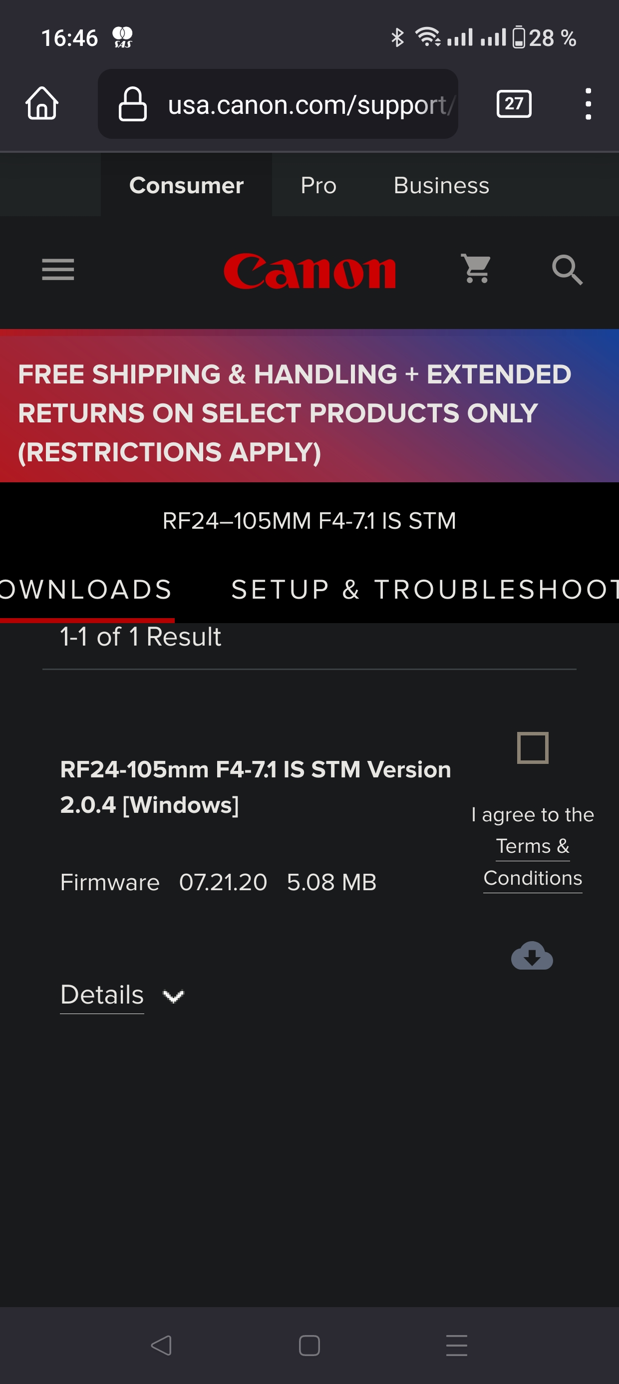 canon 24-105 rf firmware update